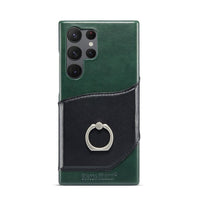 PU Leather with Build in Card Slot Holder Kickstand Case for Samsung Galaxy S23 Ultra Plus