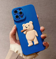 Cute Bear Case for iPhone 13 12 11 Pro Max Mini