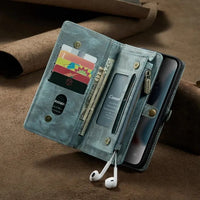 Luxury Flip Leather Wallet Case With Wristband For iPhone 15 14 13 series