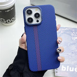 Carbon Fiber Texture Shockproof Hard Plastic Case With Metal Camera Protectionfor For iPhone 15 14 13 12 series