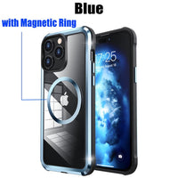 HD Transparent Stainless Steel TPU PC Case for iPhone 14 series