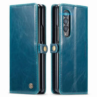 Luxury Leather Card Slots Folding Case for Samsung Galaxy Z Fold 3 4