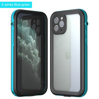 Waterproof Clear Transparent Crystal Full Coverage Case For iPhone 12 11 XS Series