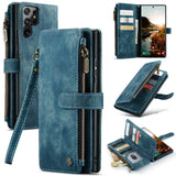 Flip Leather Zipper Wallet Case For Samsung Galaxy S23 S22 S21 Ultra Plus