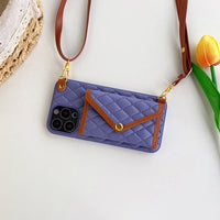 Lanyard Leather Detachable Card Bag Wallet Case For iPhone 14 13 12 series