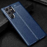 Leather Texture Silicone Shockproof Case for Samsung S23 S22 S21 Ultra Plus