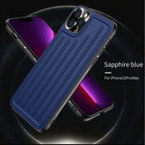 Leather Metal Camera Protector Shockproof Case For iPhone 13 12 11 Series