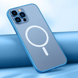 Luxury Frosted Magnetic Silicone Case with Metal Camera Protection for iPhone 13 12 11 Pro Max Mini