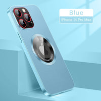 Luxury Magnetic Metal Glass Lens Protection Soft TPU Case For iPhone 14 13 12 series