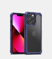 Armor Carbon Fiber Transparent Armor Case for iPhone 13 series