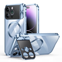 Metal Aluminium Magnetic MagSafe Camera Lens Protection Bracket Case For iPhone 14 13 series