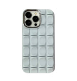 3D Rhombic Lattice Soft Silicone Shockroof Case For iPhone 14 13 12 series