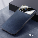 Luxury Shockproof PU Leather Phone Case For iPhone 15 14 13 12 11 Pro Max Glass Lens Protection Magnetic Magsafe Funda Cover