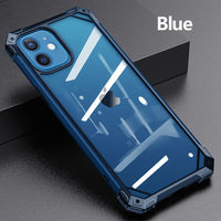 Luxury Transparent Case Leather Frame for iPhone 12 Series