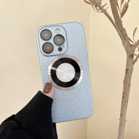 Retro Moon Stone Magsafe Wireless Charging Camera Film Protector Case For iPhone 14 13 12 series