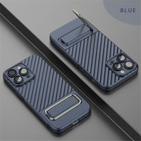 Ultra Thin Magnetic Camera Protector Shockproof Case With KickStand For iPhone 14 13 series