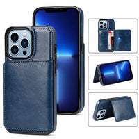 Leather Card Holder Case For iPhone 14 13 12 series