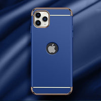 Luxury Plating 3 in 1 Matte Hard Back Case For iPhone 13 12 series