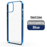 Magnetic MagSafe Transparent Clear Electroplating Frame Phone Case for iPhone 12 Pro Max