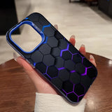 Honeycomb Building Block Hard Bumper Soft Silicone Case For iPhone 15 14 13 12 series