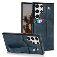 Wristband Leather Wallet Case for Samsung Galaxy S23 S22 S21 series