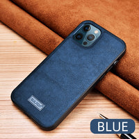 Luxury Leather Texture Case for iPhone 13 12 11 Pro Max Mini