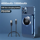 10000mAh Magnetic Wireless Power Bank 20W Fast Charging External Battery For iPhone12 Pro Max