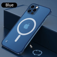 Magnetic Frameless Camear Protector Anti Fingerprint Matte Case For iphone 13 Series