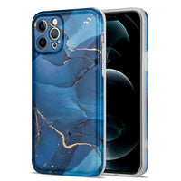 Glazed Marble Pattern TPU Case for iPhone 12 11 Series