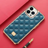 Luxury Leather Electroplate Soft Case For iPhone 14 series