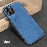 Square Shockproof Silicone Soft MagSafe Wireless Charging Cloth Phone Case For iPhone 12 11 Series