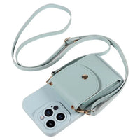 Card Slot Holder Crossbody Lanyard Wallet Case For iPhone 15 14 13 12 series