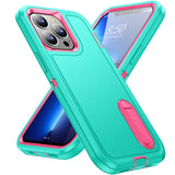 3 Layers Protection Military Grade Shockproof Heavy Duty Protective Case with Kickstand for iPhone 13 12 11 series