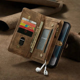 Luxury Flip Leather Wallet Case With Wristband For iPhone 15 14 13 series