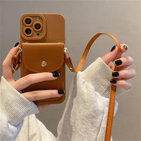 Wallet Leather Crossbody Lanyard Card Holder Case For iPhone 14 13 12 series