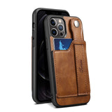 Leather Wallet Case Stand Feature with Wrist Strap for iPhone 13 12 Series