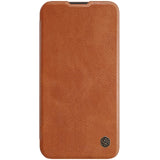 Leather Flip Case with Slide Camera for iPhone 14 series