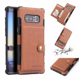 Retro Card Holder Back Cover PU Leather Wallet Case For Samsung Galaxy S20 S10 Note 10 Series