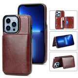 Leather Card Holder Case For iPhone 14 13 12 series
