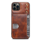 Handmade Oil Wax Genuine Leather Case for iPhone 13 12 Pro Max
