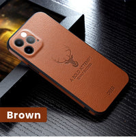 High Quality Luxury Camera Protection Shockproof Silicone PU Leather Deer Phone Case For iPhone 12 11 Series