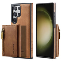 2-in-1 Detachable Magnetic Kickstand Wallet Card Slots Leather Case For Samsung Galaxy S24 S23 S22 Ultra Plus