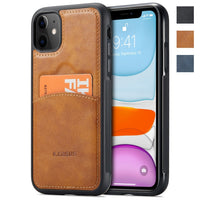 Luxury Leather Card Holder Wallet Case For iPhone 12 Series