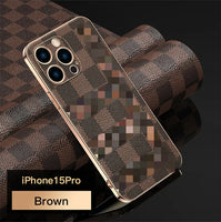 Slim Leather Protective Stripe Case for iPhone 15 14 13 series