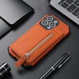 Zipper Wallet Phone Case for iPhone 13 12 11 Pro Max Mini