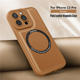 Leather Texture Magsafe Magnetic Wireless Charging Cases for iPhone 13 12 11 Pro Max