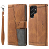 Wrist Strap Flip Leather Wallet Card Holder Case For Samsung Galaxy S23 S22 S21 Ultra Plus