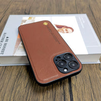 Luxury Magnetic Car Leather Case For iPhone 14 13 12 series