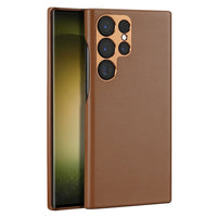 Full Leather Wrap Shockproof Case with Raised Screen Camera Lens Protection for Samsung Galaxy S23 Ultra Plus