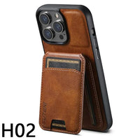 Standing Card Holder Wallet Leather Case For iPhone 15 14 13 12 series